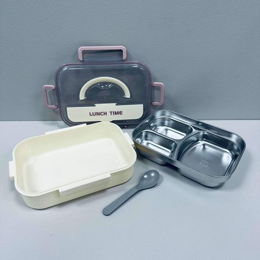 Ланч-бокс A-PLUS 1315 24.5x17.5x7.5 см Молочно-рожевий (23649) (2120305)