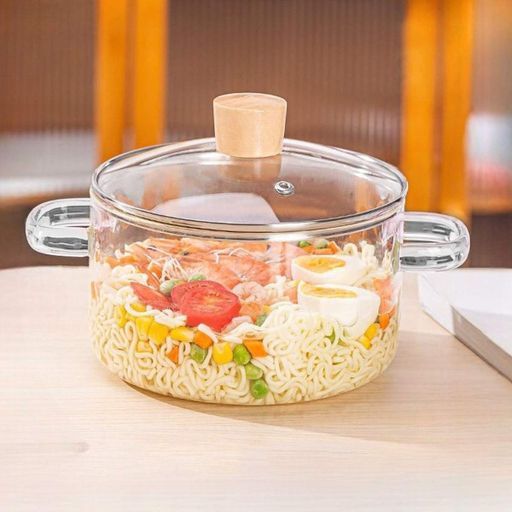Каструля скляна зі скляною кришкою 1,8 л 16 см A-PLUS 1057 (2120491)