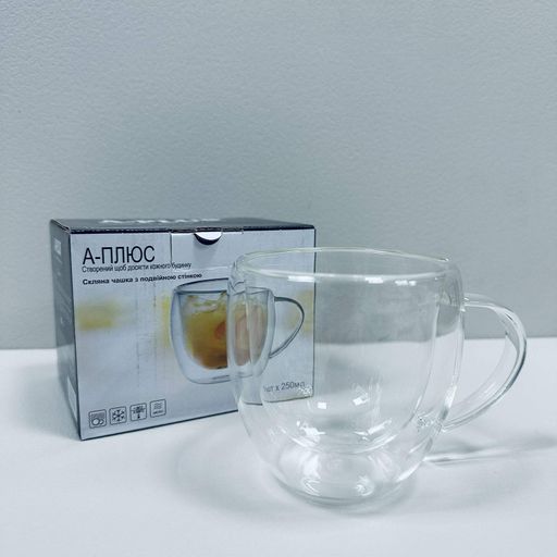 Чашка з подвійним дном A-Plus 7005 GB 250 мл (23394) (2120717)