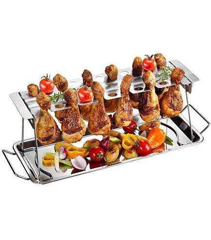 Підставка для приготування курячих ніжок A-Plus KF-0982 43,5х14,5 см Сріблястий (23502) (2120721)