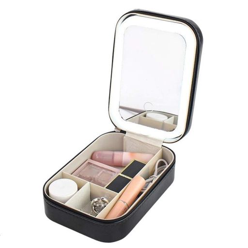 Шкатулка-органайзер для косметики ANbeauty LED 17х11.5х6 см Черный (AN0103638) (2121066)