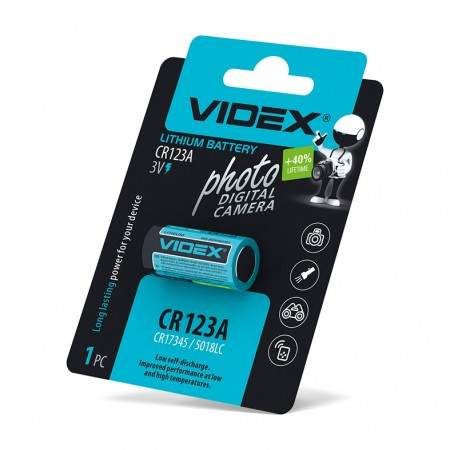 Літієва Батарейка CR123A 1шт Videx (2121114)