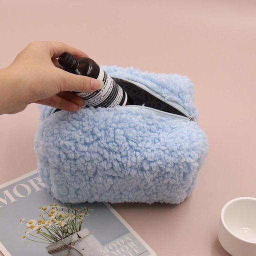 Косметичка Sheep М'яка ANbeauty на квітковій підкладці 17х12х9,5 см Blue (AN0103305) (2121231)