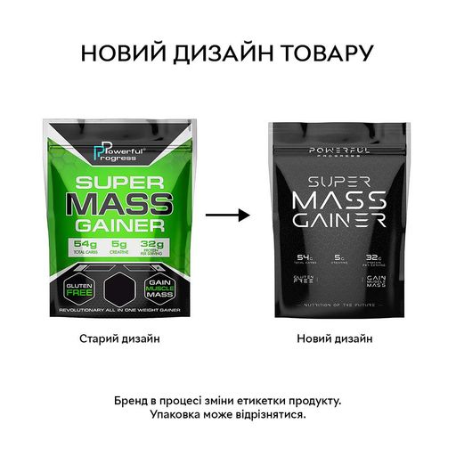 Гейнер Super Mass Gainer, 4 кг Банан Powerful Progress fit0024701 (2123292)