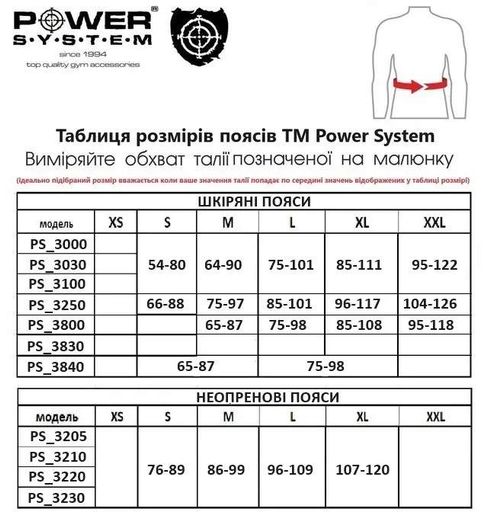 Пояс для важкої атлетики PS-3800 PowerLifting Power system XL fit0019488 (2123300)