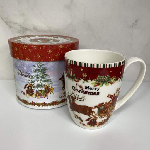 Кухоль порцелянова "Merry Christmas" 375 мл у подарунковій коробці BonaDi 498-211 (2123458)
