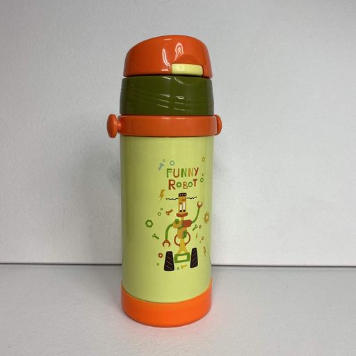 Термос дитячий 350 мл із силіконовою трубочкою Funny Robot A-PLUS 1778 (2123471)