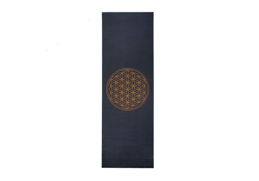 Килимок для йоги Bodhi Leela Антрацит Flower of Life 183x60x0.45 см (2123876)