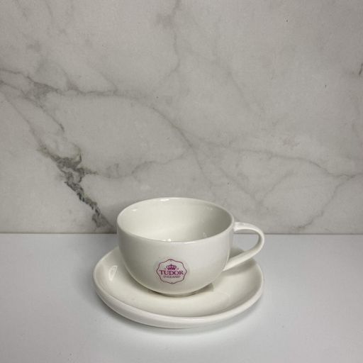 Чашка для кави з блюдцем Tudor England Royal White 90 мл TU9999-2 (2124100)