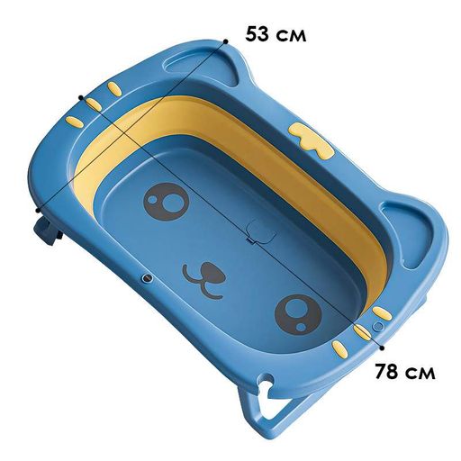 Дитяча складана ванна Bestbaby BS-8766 Котик Блакитний (12006-69446) (2124123)