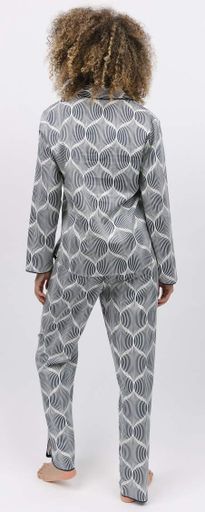 Піжама жіноча Cyberjammies Nicole 9766-9767 12/M Сірий з абстрактним принтом (5051877458581) (2124640)