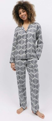 Піжама жіноча Cyberjammies Nicole 9766-9767 14/L Сірий з абстрактним принтом (5051877458598) (2124642)