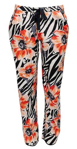 Піжама жіноча Cyberjammies Nicole 9771-9772 16/XL Чорний з квітковим принтом (5051877459007) (2124657)