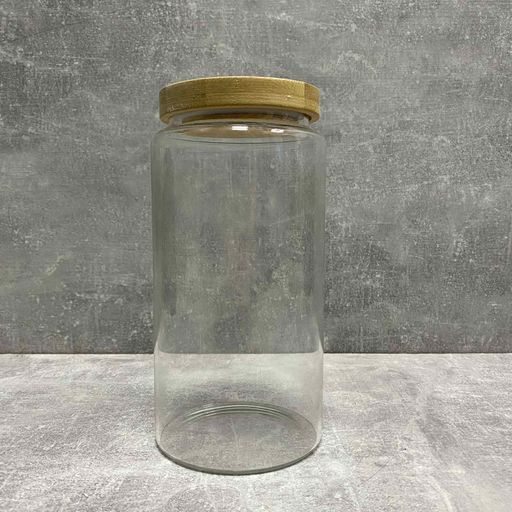 Банка скляна з бамбуковою кришкою 1,3л Stenson TD00979-1.3 (2124868)