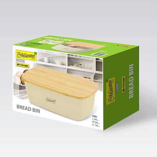 Хлібниця пластикова з кришкою Maestro 34,5х23,5х13 см MR-1776 (2125231)