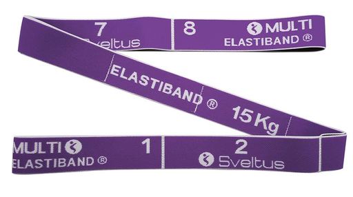 Еспандер для фітнесу Sveltus Multi Elastiband Фіолетовий 15 кг QR код (SLTS-0033) (2125238)