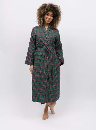 Халат жіночий Cyberjammies Whistler 9843 10/S Зелено-червоний (5051877465534) (2125295)