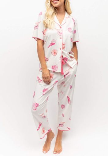 Піжама жіноча Cyberjammies Shelly 0240-0241 8/XS Молочний (5051877497320) (2125347)