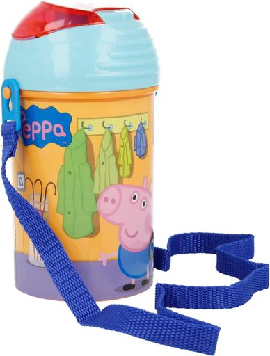 Дитяча пляшка для води з ремінцем 450 мл Stor Peppa Pig (48669) (2125521)