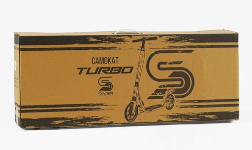 Самокат двоколісний Skyper Turbo PU колеса 200 мм 2 амортизатори Black and Yellow (146085) (2125587)