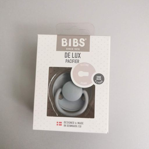 Соска пустышка Bibs De Lux силиконовая 0-36 мес cloud (2125710)