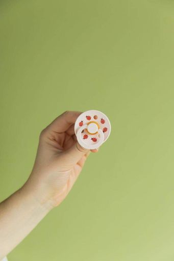 Соска пустушка Studio Colour 0-6 міс Latex Round Petal Ladybug Friends (2125754)