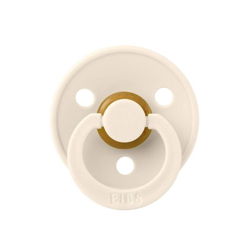 Соска пустушка BIBS Colour round 0-6 міс. Anatomical (анатомічна) Ivory (2125759)