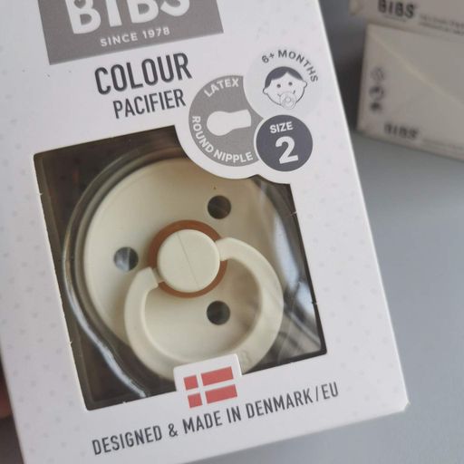 Соска пустышка Bibs Colour round Ivory 18+ мес (2125780)