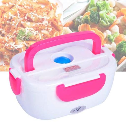 Ланчбокс з підігрівом їжі 12V Electric lunch box / Ланч-бокс від прикурювача Рожевий Digital (2125865)