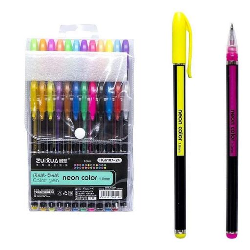 Набор гелевых ручек "Neon color" HG6107-24, 24 цвета Bambi (2125989)
