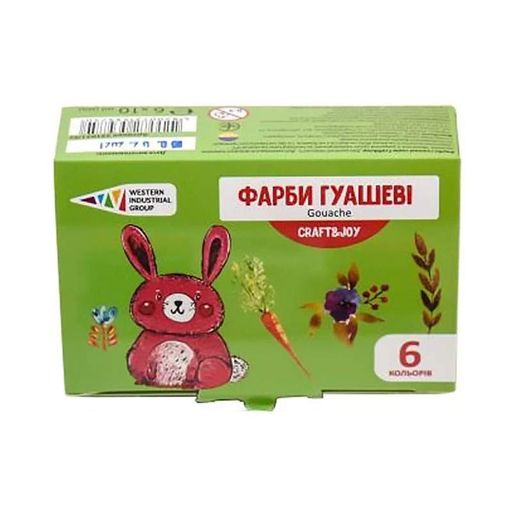 Дитячі гуашеві фарби "Graft&Joy" 221031/Cr 6 кольорів, по 10 мл ГАММА'UA (2126203)