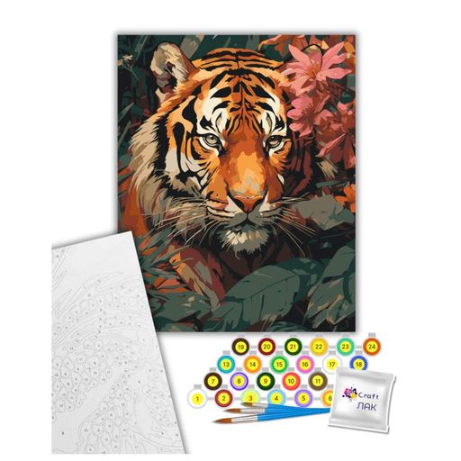 Картина за номерами "Хижак в кущах" Art Craft 11706-AC 40х50 см Art Craft (2126782)