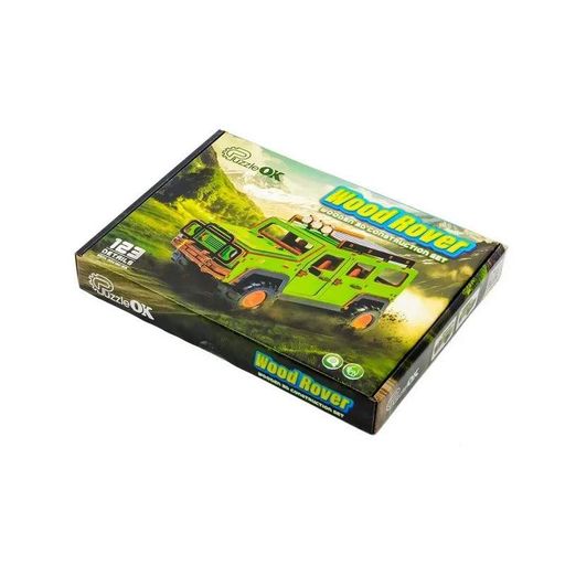 Деревянный 3D конструктор "Внедорожник" Puz-00951, 123 детали PuzzleOk (2128582)