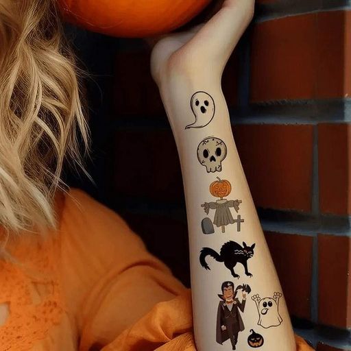 Набор детских временных татуировок "Хэллоуин" kids-tatto-halloween-set-30 Fresh Tattoo (2129023)