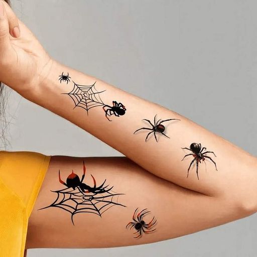 Набор детских временных татуировок "Halloween black" tatto-halloween-black-set-30 Fresh Tattoo (2129025)