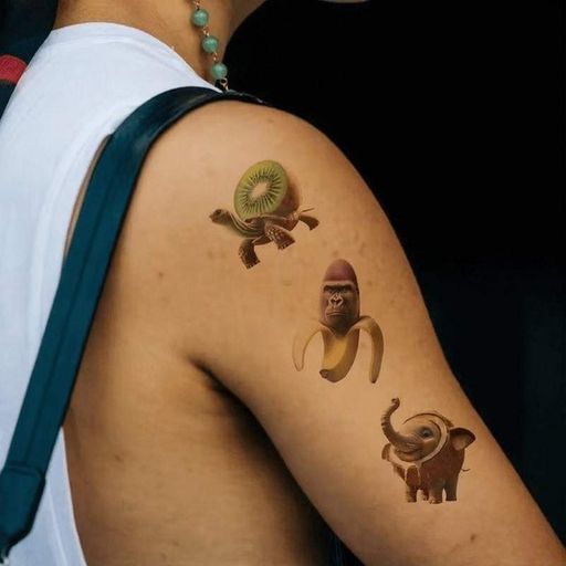 Дитячі тимчасові тату "Італійський брейнрот" Italian-brainrot-tattoo-1, 12х7 см Fresh Tattoo (2129378)