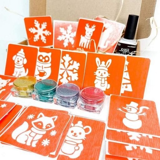 Набор для био-тату "Зима - глиттер" set-winter-glitter Fresh Tattoo (2129420)