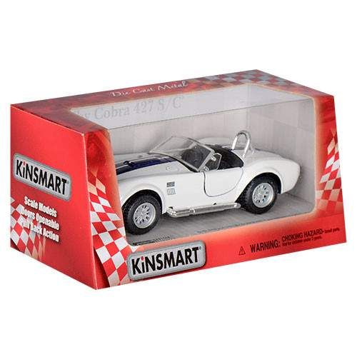 Детская коллекционная машинка SHELBY COBRA KT5322W инерционная Белый Kinsmart (2129581)