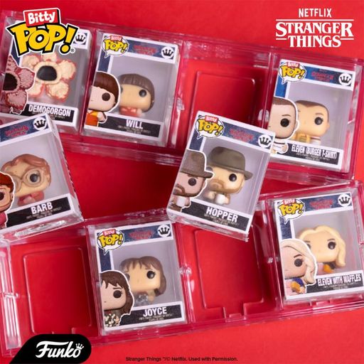 Набір ігрових фігурок Хоппер Bitty POP! 83664 серії "Дивні дива" Funko (2129659)