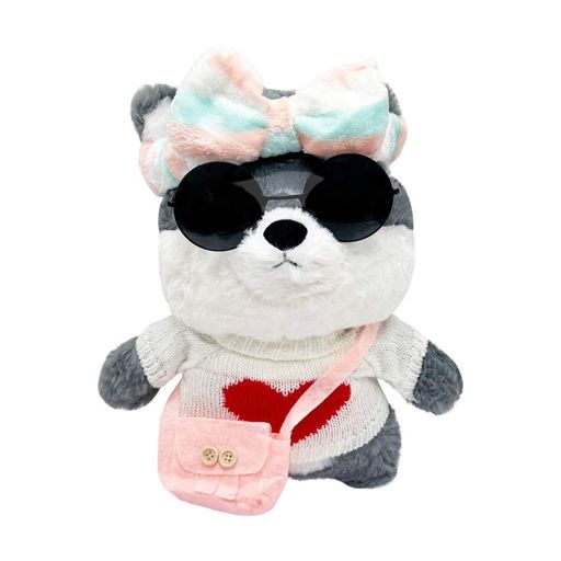 Мягкая игрушка "Собачка" K0201(Grey) одежда в ассортименте, 30 см Bambi (2129754)