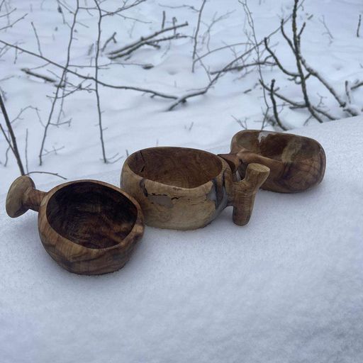 Деревянная кружка (кукса) из грабового капа ручной работы «Дерево времени» (TA0183_3) (2130929)