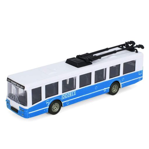 Іграшковий інерційний тролейбус 6336(Blue) гумові колеса, 17 см Bambi (2130973)