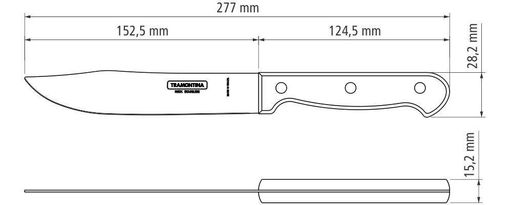 Ніж для м'яса Tramontina Polywood 152 мм (6710929) (2133672)