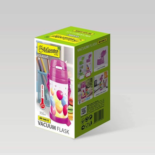 Термос із трубочкою 350 мл Maestro MR-1640-35 Pink (2133736)