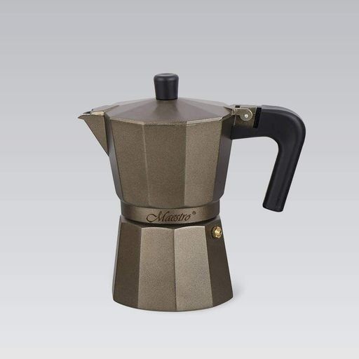 Гейзерна кавоварка алюмінієва 150 мл Maestro MR-1666-3 Brown (2134199)