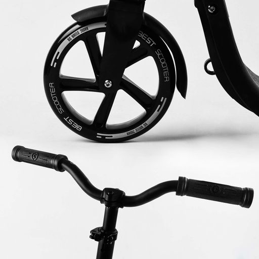 Самокат двоколісний Best Scooter c PU колесами складаний 100 кг Black (105379) (2134643)