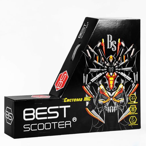 Самокат трюковий Best Scooter Spider HIC-система пеги алюмінієвий диск та дека колеса PU 100 кг Gold (107486) (2134647)