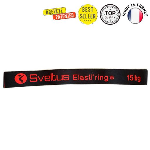 Гумка для фітнесу тканинна Sveltus Elasti'ring чорна (SLTS-0155), 15 кг (2134940)