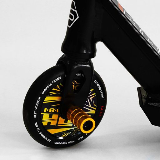 Самокат трюковий Best Scooter Hop Pro HIC-система пеги алюмінієвий диск та дека колеса PU Black (115638) (2134977)