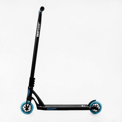 Самокат трюковий Best Scooter FEAR SCS система пеги алюмінієвий диск та дека колеса PU 100 кг Black and blue (112900) (2134990)